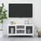 OHOOWOO Muebles TV Mueble para el televisor Acero y Vid Blanco 105x35x52 cm