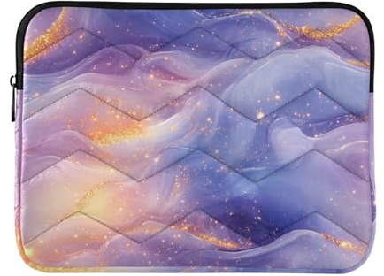 KLL Laptop-Hülle, tragbare Laptoptasche, Aktentasche 13 Zoll 14 Zoll, Pfirsichblau, Lila, Gold, Hardcover