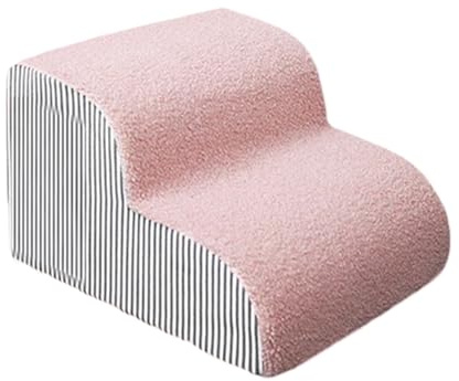 Escaleras para Perros para Camas Altas, rampa Antideslizante de 2, 3 o 4 escalones, Color Rosa, para Perros pequeños y Gatos, extraíbles y Lavables