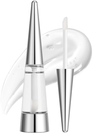 KYDA Lip Plumper, Extreme Plumping Lip Fuller, feuchtigkeitsspendender und transparenter Lipgloss, voluminisierende Formel, glattere Lippen, nicht klebrig – Silber, 0,21 Fl Oz