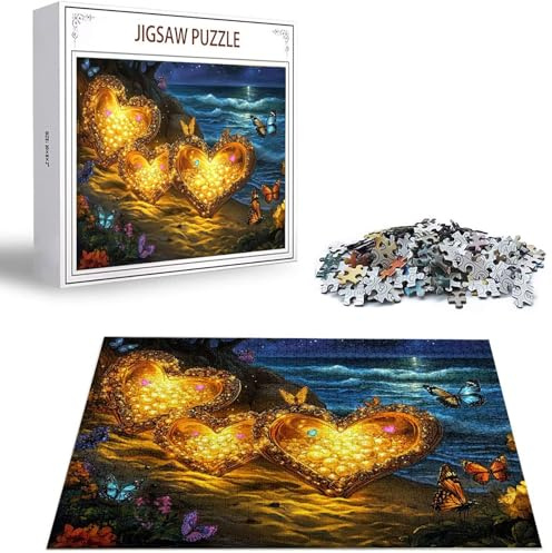 Puzzle 5000 Teile Liebe Puzzle Erwachsene, Holzpuzzle Erwachsene Puzzelmatten, Klassische Puzzles Strand Jigsaw Puzzles, Wooden Jigsaw für Kinder 14 Jahren, Dekor 156x105 cm B-4166