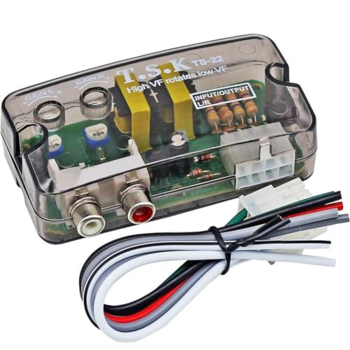 ARMYJY High to Low Adapter Car Speaker Wire to for rca Converter for Amplifier Subwoofer Integration with Noise Elimination Remote Turn On 8.55cm