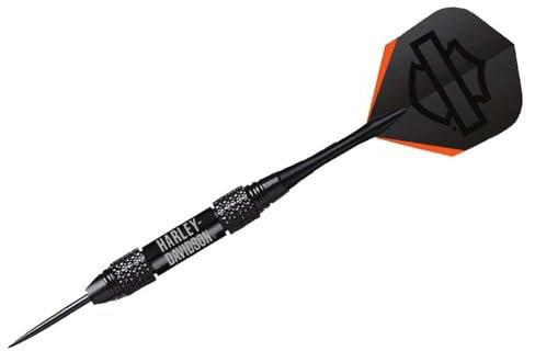 Harley-Davidson Black Lightning Steel-Tip Darts 23g, 3 Stück