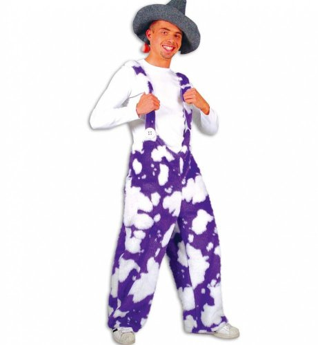 Kostüm Kuhhose Plüsch lila - Größe XXL (KAR)