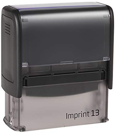 Trodat Infopost Stempel (Selbstfärber) Poststempel (Deutsche Post) - Schwarz, Gummi, Rechteckig, 44 x 21 mm, Footprint: Infos zur Portofrankierung