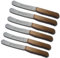 Buckels Messer Buche 6 x Frühstücksmesser / RÖR Solingen / Griffe Buchenholz