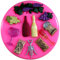 Wine Lovers Champagne Corkscrew Grapes Glass Silicone Mould Mold for Cake Decorating Cake Cupcake Toppers Icing Sugarcraft Tool by Fairie Blessings
