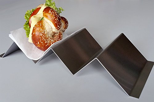 Theke Verkauf Hot-Dog-Ablage Brötchenhalter aus gebürstetem Edelstahl 2-fach