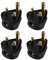Best Price Square 4x ProElec 5A Round Pin Mains Plug Stage Lighting Lamp 5 Amp