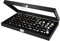 JackCubeDesign Jewellery Ring Display Organiser Storage Box Case Tray Holder with 72 Slot Ring Display(Black, Inside Black Velvet, 37.3 x 21 x 5 cm)- :MK248A