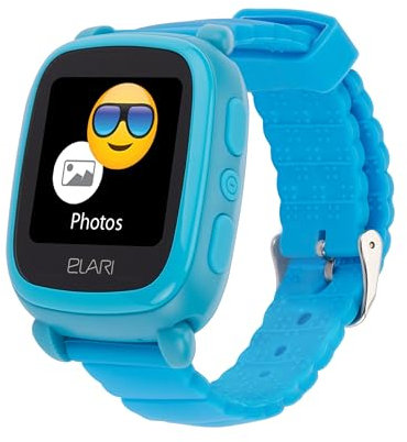 Elari 2G Reloj Inteligente Niño y Niña GPS Localizador y Llamadas Bidireccionales Audio, Chat de Voz, Botón SOS, Pantalla Táctil Grande y Brillante, Juegos KidPhone 2 (Azul)