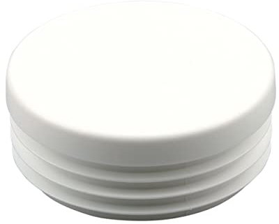 FUX 10 Stück Kunststoff Rund Rohrstopfen 10mm - 120mm, Lamellenstopfen, Möbelgleiter, Stuhlbeinschoner, Schutzkappen, Rundstopfen (Außen-Ø: 40mm, Rohrwandstärke: 1-2mm, Weiß)