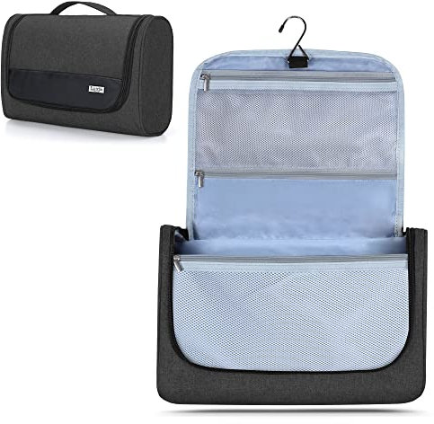 Luxja Tragbare Reisetasche für Dyson Airwrap Styler, Kulturtasche für Airwrap Styler und Zubehör, Faltbare Kosmetiktasche für Dyson Lockenwickler, Schwarz