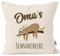 MoonWorks® Kissen-Bezug Spruch Opa's Oma's Mama's Papa's Schnarchecke Faultier Print Kissen-Hülle Deko-Kissen Baumwolle Oma Natur Unisize