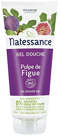 Natessance - Gel Douche - Pulpe De Figue - Certifié Bio Cosmos Organic - Tube 100% Végétal - 200 ml