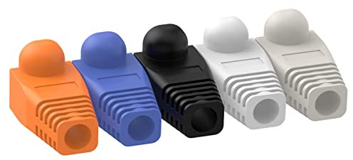VCELINK Plastique Souple Cat6, Cat5e, Cat5 Capuchons de Connecteur RJ45 Ethernet Bottes Plug Lot de 50