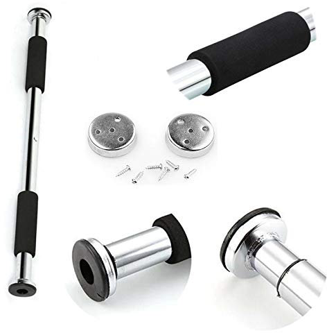 FFITNESS Unisex Erwachsene Door Bar 83-130, Silber und Schwarz, 80-130 cm