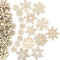 VINFUTUR 100pcs Flocons de Neige en Bois de Noël Ornement Suspendu Arbre de Noël pour l'Artisanat Bricolage Fête