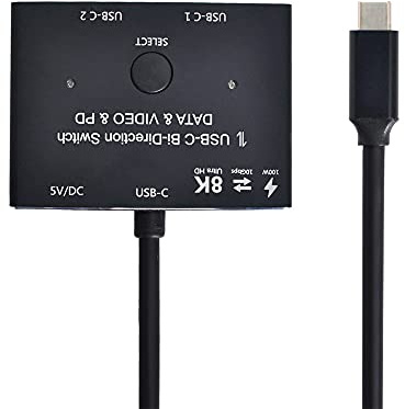 USB-C Type-C Bi-Direction Switch MST 1 bis 2 Hub unterstützt Videodaten PD 8K@30Hz 100W 10Gbps