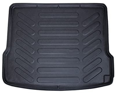 Trimak Passgenau 3D Kofferraumwanne Kompatibel mit Audi Q7 4M 2015-2022 Kofferraummatte Schutzmatte Auto Zubehör Antirutschmatte Kantenschutz Kofferraumwann TPE Gummi Dauerhaft Schwarz
