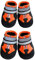 Ewolee wasserdichte Hundeschuhe, Breathable Hundeschuhe rutschfeste Schuhe Hundeschnee Stiefel, 4 Stück (Orange, XL)