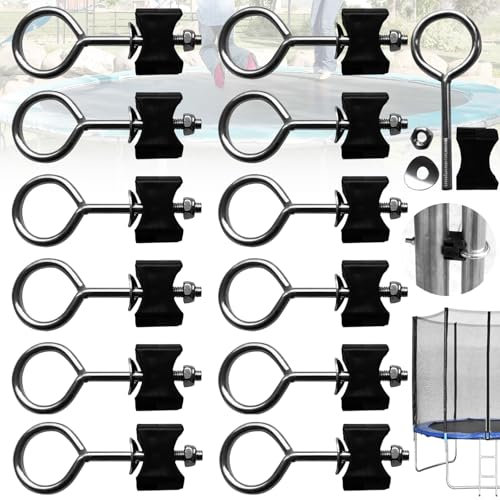 Srup 12 Pièces Vis pour Trampoline, Accessoires pour Trampoline Vis, Vis de Rechange pour Trampolines, Outil de Stabilité Trampoline, Set de Vis Trampoline pour Enfants, Vis pour Piquets Trampolines
