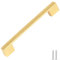 Decoranddecor Dimora D-Shape Cupboard Handles | Rectangular Kitchen Handles for Cupboards | Cabinet Pulls - 192mm, Matt Gold