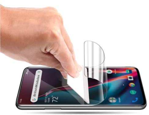 British Modules Apple iPhone 13 Pro Clear Coat Self Healing Self Adhering HydroGel Film Screen Protector Cover Soft Gel Shield [Full Screen Cover] [Bubble Free] [Self-Healing] [Scratch Resistance]