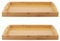 MANCHAP Paquete de 2 bandejas de madera de bambú, 40 x 29 x 5 cm, bandejas rectangulares grandes con asas para comer, desayuno, té, café
