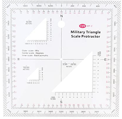 barenx 12,7 x 12,7 cm Navigationswaage und Winkelmesser zum Lesen von Karten