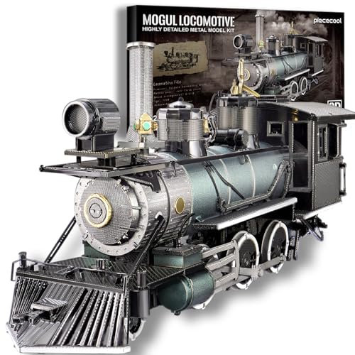 Piececool 3D Puzzle Metal Steam Train, Classic Transportation Craft Model Kits for Adults to Build, 3D Puzzles Adult Teens for 304 Stainless Steel, Ideal as Gifts, Home Decoration, Diy, 282 Pieces