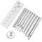 Uadme Outil de Pose pour Rivets Cuir, Matrice pour Presse à Rivets pour Cuir, Outils de Poinçonnage pour le Cuir, 11 Outils Maroquinerie, pour le Trou et L'installation de Rivets