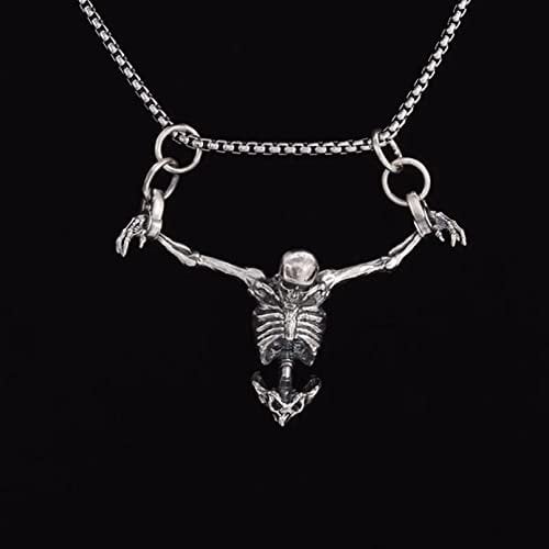 Necklace Pendant Vintage Gothic Skull Skeleton Pendant for Men Punk Street Motorcycle Necklace Jewelry Gifts Jewelry birthday gifts for women men