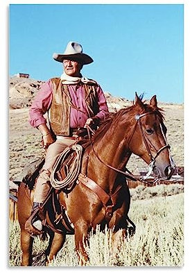 UMCHU John Wayne Actor Poster Dekorative Malerei Leinwand Wandkunst Wohnzimmer Poster Schlafzimmer Malerei,Wandkunst Bilddruck Moderne Familienzimmer Dekor 08x12inch(20x30cm)