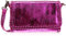 IZIA Women's Handtasche aus Metallic-Leder, Fuchsia