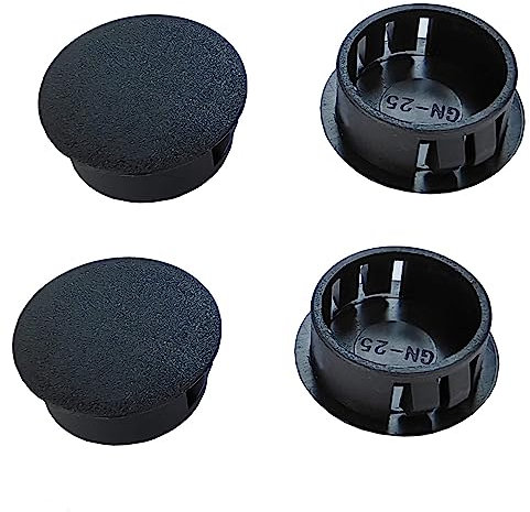 Qrity 5 Piezas Tapas de Plástico 45mm, Tapas para Agujeros, Tornillos Embellecedor Cubre, Negro, Tapones Ciegos, Tapones para Agujeros de Perforación para Muebles, Paredes, Armarios