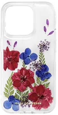 IDEAL OF SWEDEN Durchsichtige Handyhülle mit erhöhten Kanten, fallgetesteter Schutz mit transparentem Finish, kompatibel mit iPhone 15 Pro, Limited Edition (Autumn Bloom)