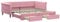 vidaXL Tagesbett, Ausziehbar Schlafsofa mit Schubladen, Bettsofa Gästebett für Schlafzimmer Wohnzimmer, Sofa Bett Ausziehbett, Rosa 100x200 cm Samt