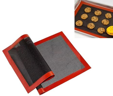 2 Piezas De Tapete De Fibra De Vidrio De Silicona, Tapete Para Bandeja Para Hornear Pasteles Y Galletas, Almohadilla Para Revestimiento De Horno, Antiadherente Y Resistente Al Calor, Fácil De Limpiar,