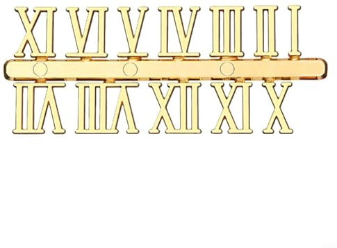DIY Wanduhr Ziffern Teile – schwarze arabische und römische Ziffern – personalisieren Sie Ihre eigene exklusive Uhr (Gold Roman)