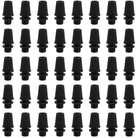 MYLERCT 40 Pièces Pendentif Anti-Traction Connecteurs, Plafonnier Clips de Câble M10, Connecteur Anti-Traction Fil Câble Diamètre du Fil 6,5 mm, Adaptés aux de Plafonniers et de Lustres