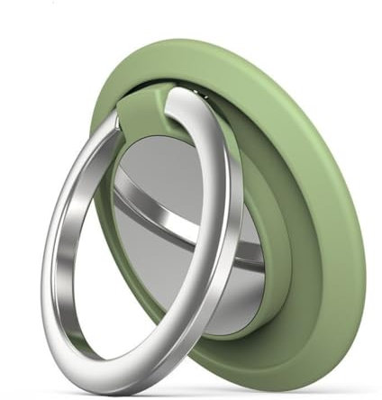 ISKIP Anneau de téléphone Rotatif à 360°, Support de Voiture Disponible, Convient pour iPhone, Samsung, Tous Les Smartphones (Vert)