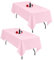 2er-Pack rosa Tischdecken, 153 x 260 cm, rechteckige rosa Tischdecke für 1,8 m große Tische, waschbare Polyester-Tischdecken, rechteckig, für Hochzeitsfeier, Bankett