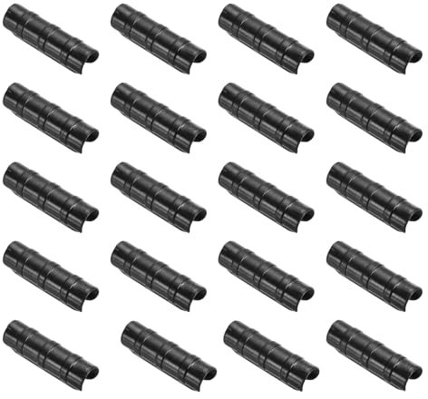 PATIKIL Serra Morsetto 60 Pacco Plastica Giardino Edifici Tubo Clip Cerchio per 3/4 20mm Tubo Serra Pellicola Telaio Parasole Rete Nero