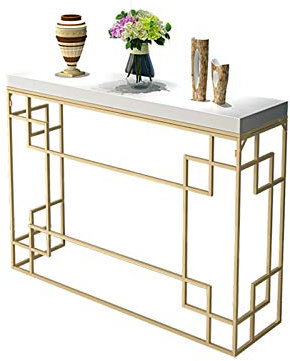 MOooy Konsolentisch, Marmor-Sofatisch, Flur-Beistelltisch, Wandtisch, Hotel-Eingangstisch, schmaler Tisch 31,4 x 13,7 x 29,5 Zoll