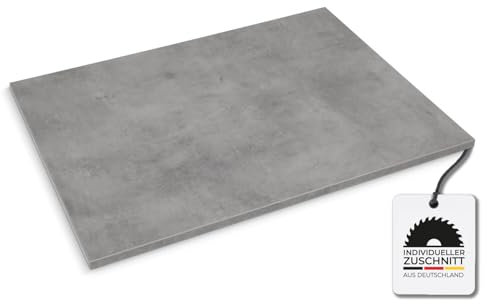 Hausfux Tischplatte nach Maß - 1,9 cm Starke Spanplatte mit ABS-Kante - individueller Zuschnitt - Made in Germany (Loftec, 90 x 60 cm)