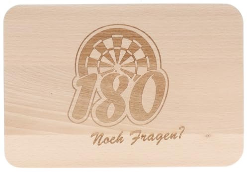 Spruchreif | Frühstücksbrettchen Dart | Brotzeitbrett mit Gravur | Geschenke für Dartfans | Geschenk Dartspieler | Darts