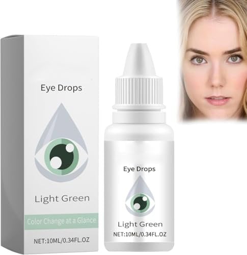 Vihue Color Eye Drops, Eye Colour Changing Drops, Eye Color Changing Drops, Color Changing Eye Drops, Fancy Drops Change Your Eye Color, Lighten & Brighten Your Eye Color (Green)