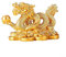 ZAMETTER Chinesischer Drache Skulptur Harz Figur für Haus und Büro Dekoration (Gold)