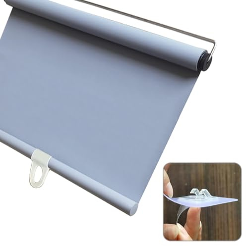 Tende a Rullo Oscuranti a Retrattile,Tenda Avvolgibile a Molla per Finestre,Tende Oscuranti per Ambienti,Tessuto Di Protezione Uv,32-150cm Di Larghezza,Per Casa E Ufficio,Grey-40x150cm(15.7x59in)